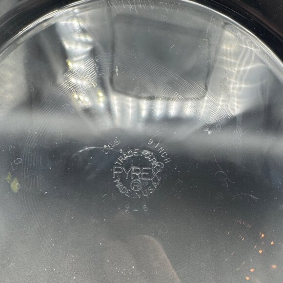 Vintage Pyrex 9 Inch Clear Glass Pie Baking Dish Plate Made In Corning NY USA - Picture 2 of 5